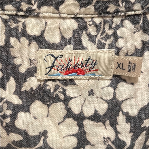 Faherty Isha gray and white floral linen dress - Picture 6 of 10